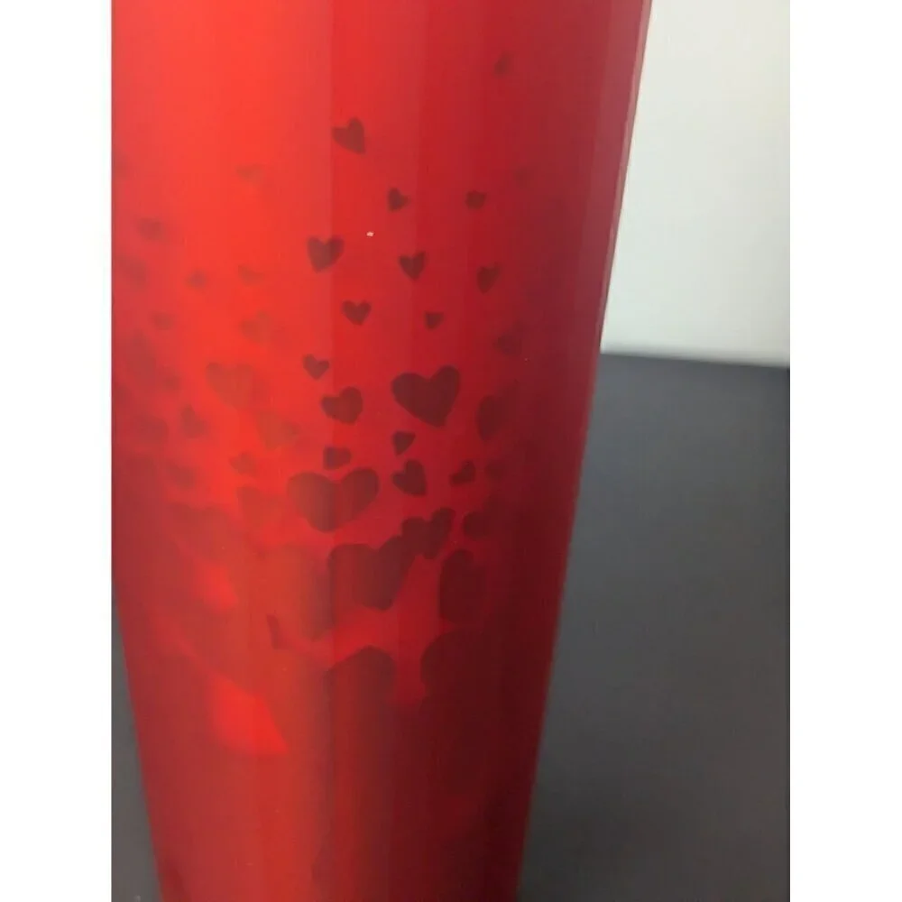 Starbucks Valentines 2022 Limited Edition Hearts Dome 24oz Tumbler Cup Red